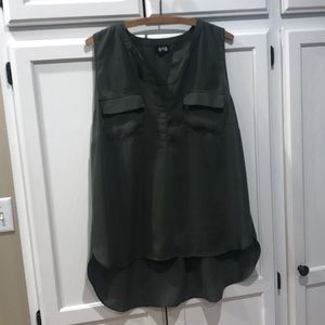 A.n.a 100% Polyester High Low Tank Top